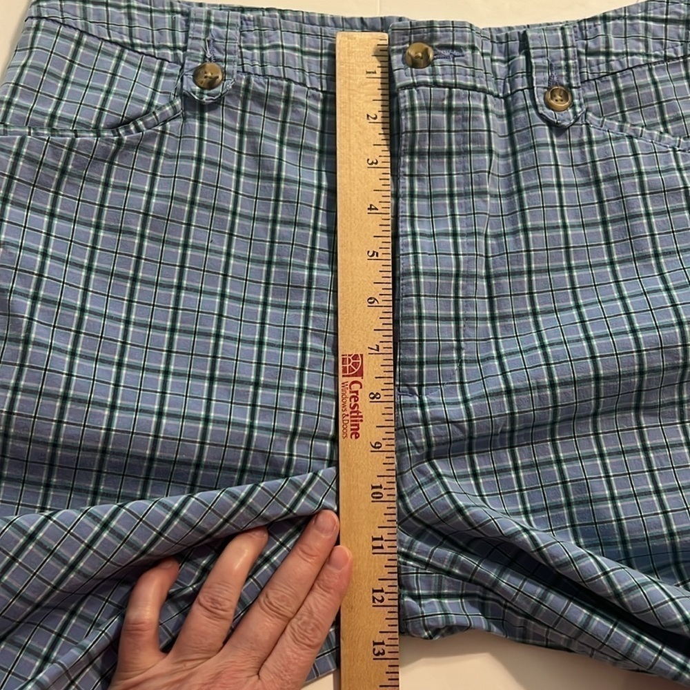White Stag blue plaid stretch capris pants size 12 - Picture 10 of 10